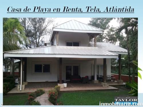  dólares | Casa en Tela en Alquiler Corta Temporada, Playas de Tela,  150 m2, 3 recámaras, 2 baños