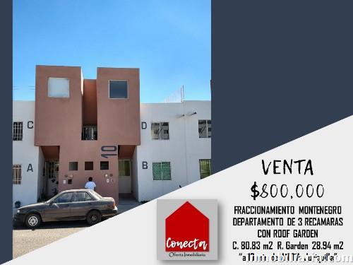  pesos mexicanos | Departamento en Queretaro en Venta, Fraccionamiento  Montenegro, 108 m2, 3 recámaras, 2 baños
